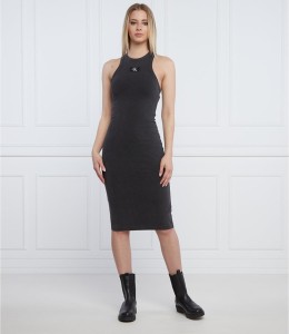 Sukienka Calvin Klein z okrągłym dekoltem bez rękawów