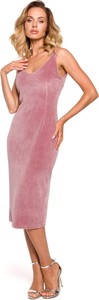 Różowa sukienka MOE ołówkowa