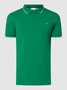 Zielona koszulka polo Calvin Klein z bawełny