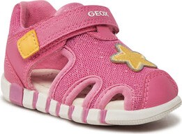 Różowe buty dziecięce letnie Geox na rzepy