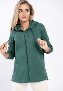 Zielona bluza Volcano długa w stylu casual z kapturem