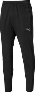 Czarne spodnie sportowe Puma w sportowym stylu z dresówki