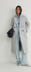Płaszcz Reserved w stylu casual długi z tkaniny