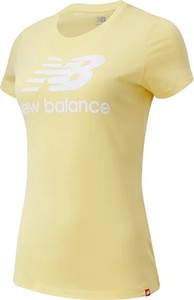 Żółta bluzka New Balance z bawełny