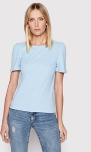 Niebieska bluzka Vero Moda z krótkim rękawem w stylu casual