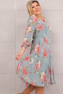 Sukienka Femimoda z szyfonu midi w stylu boho