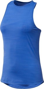 Niebieski top Reebok z okrągłym dekoltem w sportowym stylu