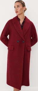 Czerwony płaszcz Mohito długi bez kaptura w stylu casual