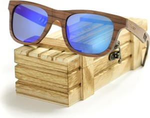 Drewniane okulary przeciwsłoneczne Niwatch Perseus Blue