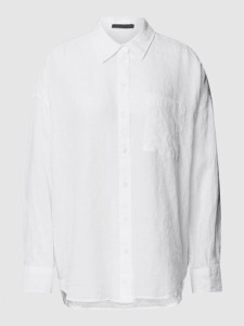 Bluzka Drykorn z lnu w stylu casual z dekoltem w kształcie litery v