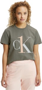 T-shirt Calvin Klein z bawełny z okrągłym dekoltem z krótkim rękawem