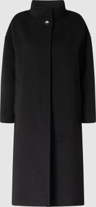 Czarny płaszcz Icons Cinzia Rocca bez kaptura w stylu casual z alpaki