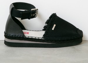 Czarne sandały Big Star na platformie w stylu casual z tkaniny