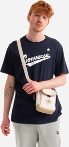 Granatowy t-shirt Converse z krótkim rękawem