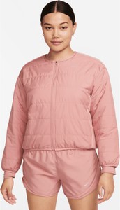 Różowa kurtka Nike w sportowym stylu bez kaptura krótka