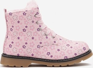 Różowe buty dziecięce zimowe born2be dla dziewczynek
