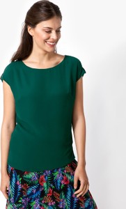 Zielona bluzka Molton w stylu casual z okrągłym dekoltem z krótkim rękawem