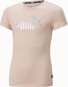 Różowa bluzka dziecięca Puma z tkaniny