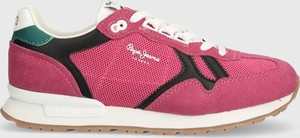 Różowe buty sportowe Pepe Jeans w sportowym stylu