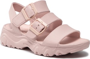 Różowe sandały Skechers w stylu casual