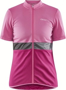 Różowa bluzka Craft z dżerseju w sportowym stylu z krótkim rękawem