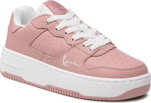 Różowe buty sportowe Karl Kani na platformie
