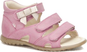 Różowe buty dziecięce letnie Awis Obuwie na rzepy