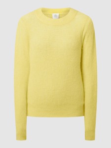 Żółty sweter Second Female w stylu casual z wełny