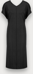 Czarna sukienka Molton z dekoltem w kształcie litery v midi