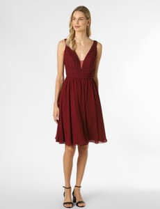 Czerwona sukienka Luxuar Fashion z szyfonu