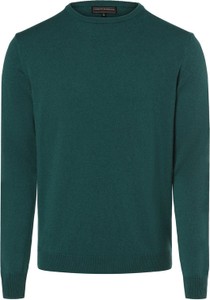 Zielony sweter Finshley & Harding w stylu casual z okrągłym dekoltem z kaszmiru