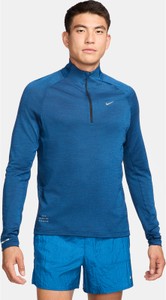 Niebieska koszulka z długim rękawem Nike z długim rękawem z wełny