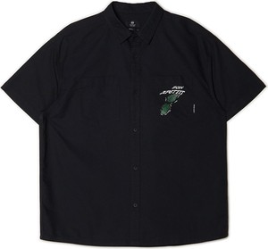 Czarna koszula Cropp w stylu casual z bawełny z krótkim rękawem