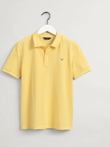 Żółta koszulka dziecięca Gant z bawełny dla chłopców