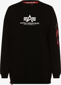 Sukienka Alpha Industries z długim rękawem mini z okrągłym dekoltem