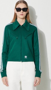 Zielona bluza Adidas Originals z bawełny w sportowym stylu