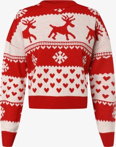 Sweter Noisy May w stylu casual w bożonarodzeniowy wzór