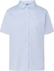 Niebieska koszula JK Collection z krótkim rękawem w stylu casual