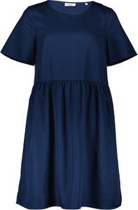 Niebieska sukienka Marc O'Polo DENIM rozkloszowana z krótkim rękawem mini