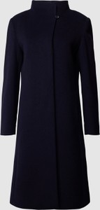 Granatowy płaszcz Icons Cinzia Rocca w stylu casual bez kaptura z wełny