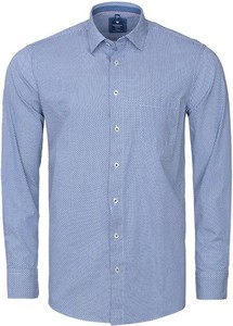Niebieska koszula Redmond z tkaniny z klasycznym kołnierzykiem