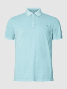 Niebieska koszulka polo S.Oliver w stylu casual z krótkim rękawem