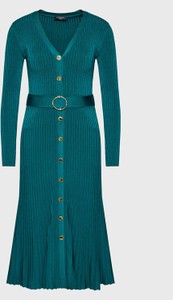 Sukienka Guess by Marciano w stylu casual z długim rękawem z dekoltem w kształcie litery v