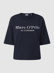 T-shirt Marc O'Polo z bawełny z krótkim rękawem z okrągłym dekoltem
