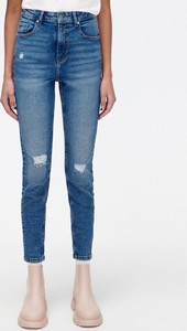 Niebieskie jeansy Cropp z tkaniny