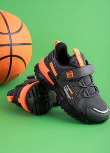 Czarne buty sportowe dziecięce Czasnabuty na rzepy dla chłopców