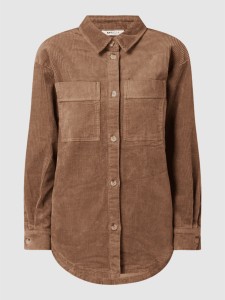 Brązowa bluzka Moss Copenhagen z bawełny z dekoltem w kształcie litery v w stylu casual