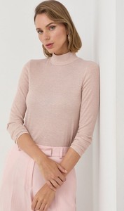 Różowy sweter Silvian Heach w stylu casual