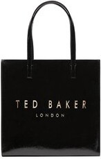 Czarna torebka Ted Baker na ramię matowa duża