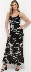 Sukienka born2be maxi z dekoltem w kształcie litery v na ramiączkach